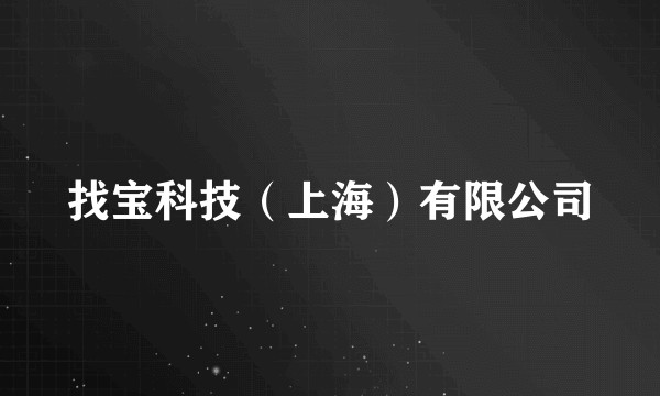 找宝科技（上海）有限公司