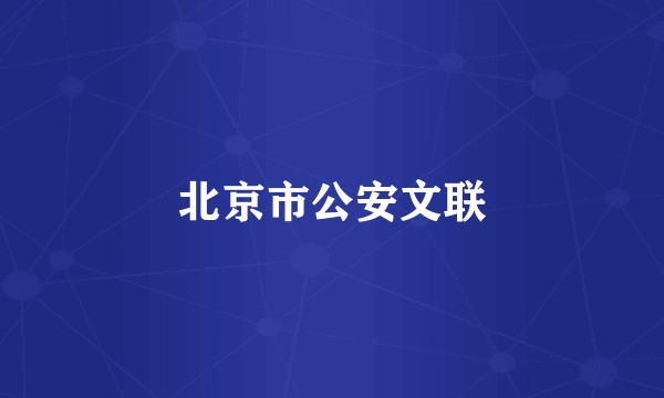 北京市公安文联