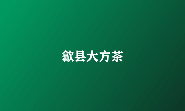 歙县大方茶