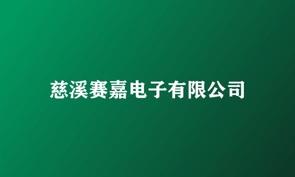 慈溪赛嘉电子有限公司