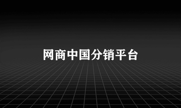 网商中国分销平台