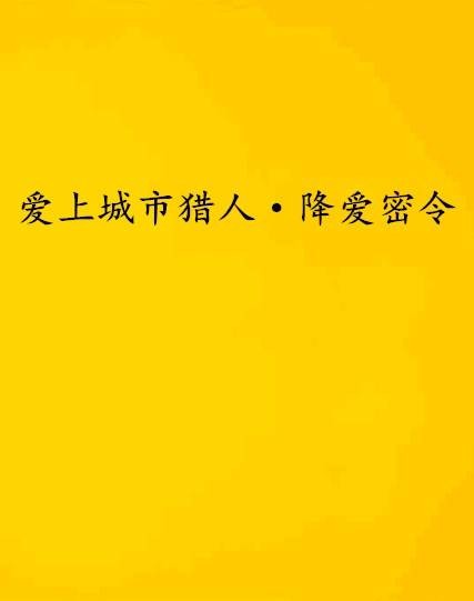 爱上城市猎人·降爱密令
