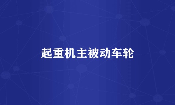 起重机主被动车轮
