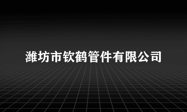 潍坊市钦鹤管件有限公司