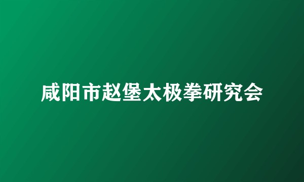 咸阳市赵堡太极拳研究会