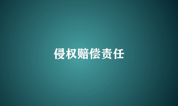 侵权赔偿责任