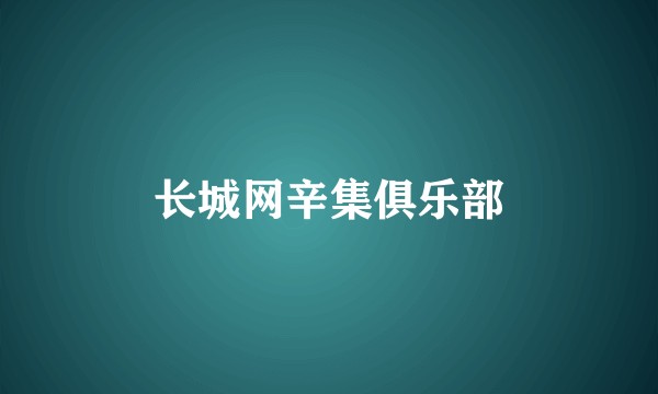 长城网辛集俱乐部