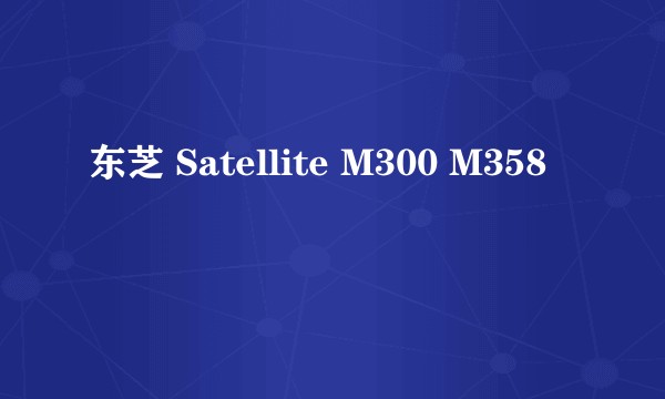 东芝 Satellite M300 M358
