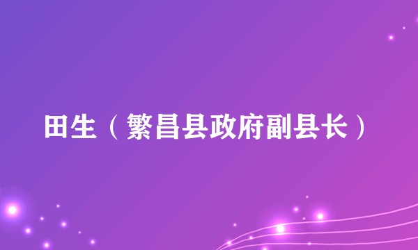 田生（繁昌县政府副县长）