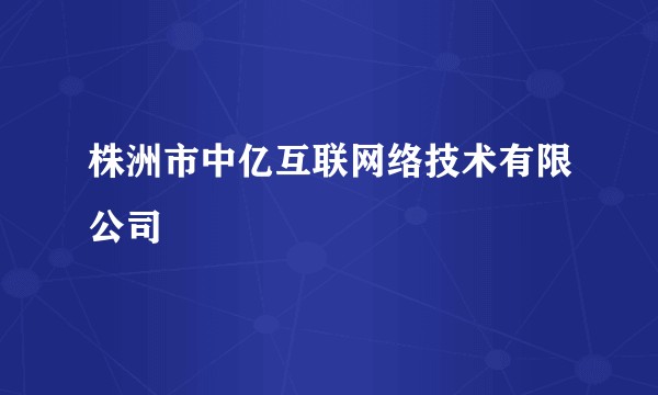 株洲市中亿互联网络技术有限公司