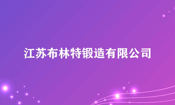 江苏布林特锻造有限公司