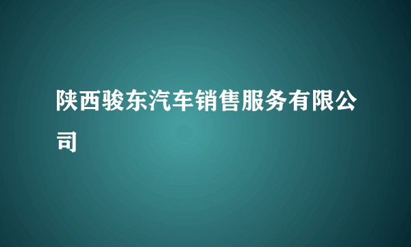 陕西骏东汽车销售服务有限公司