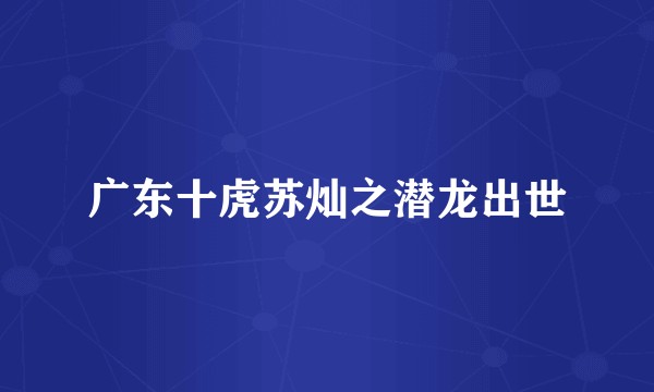 广东十虎苏灿之潜龙出世