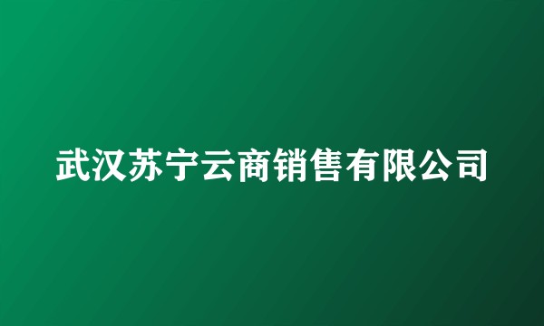 武汉苏宁云商销售有限公司
