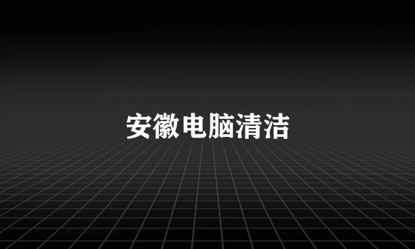 安徽电脑清洁