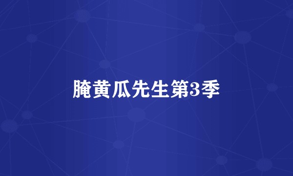 腌黄瓜先生第3季