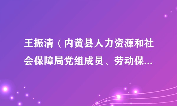 王振清（内黄县人力资源和社会保障局党组成员、劳动保障服务中心主任）