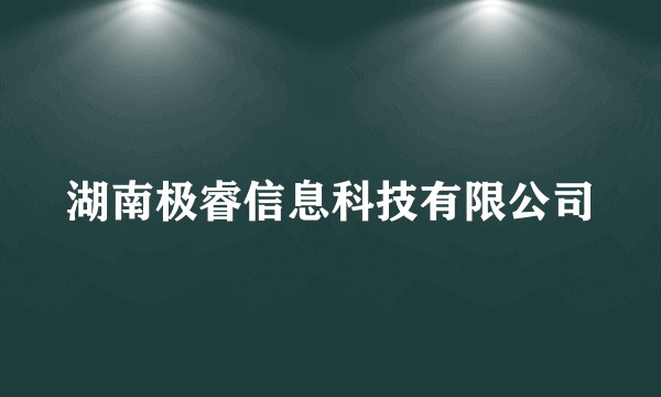 湖南极睿信息科技有限公司