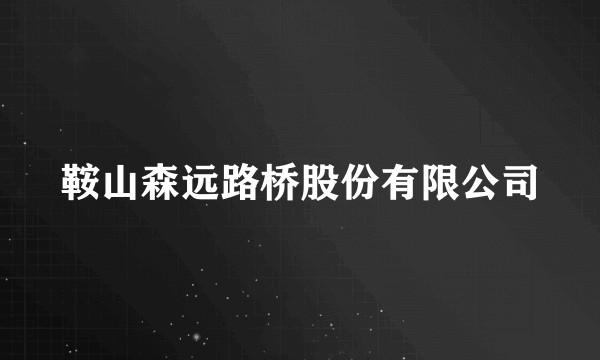 鞍山森远路桥股份有限公司