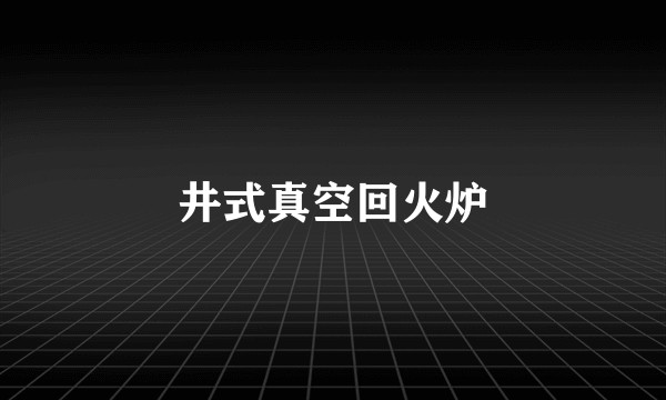 井式真空回火炉
