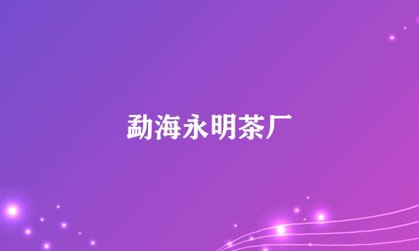 勐海永明茶厂