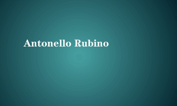 Antonello Rubino