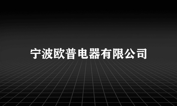 宁波欧普电器有限公司