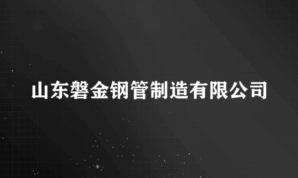 山东磐金钢管制造有限公司