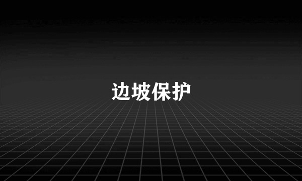 边坡保护