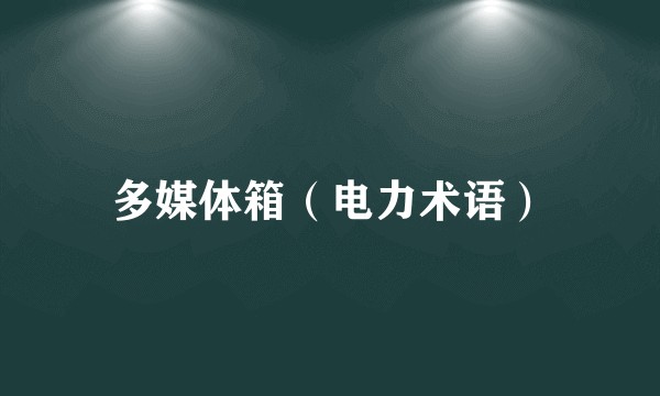 多媒体箱（电力术语）