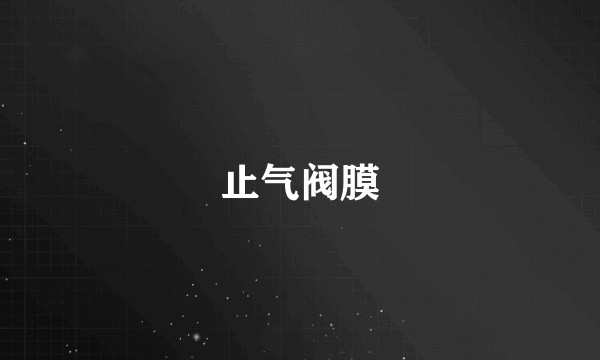 止气阀膜
