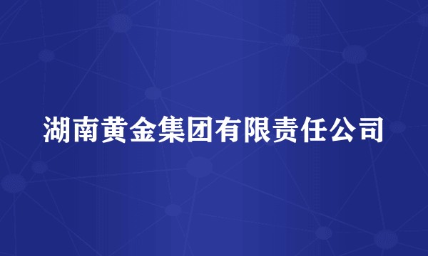 湖南黄金集团有限责任公司