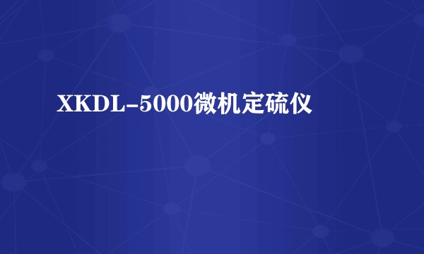 XKDL-5000微机定硫仪