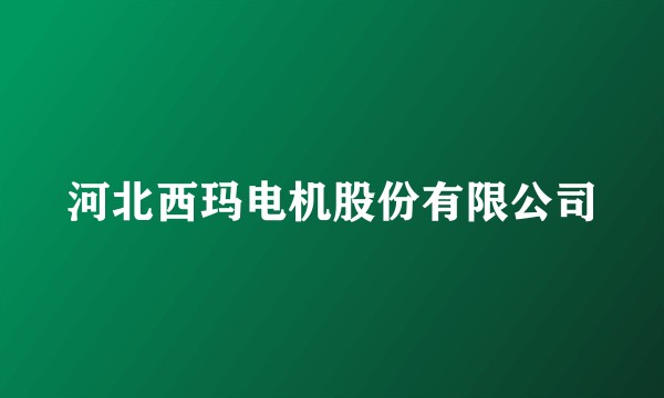 河北西玛电机股份有限公司