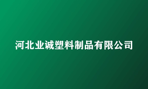 河北业诚塑料制品有限公司