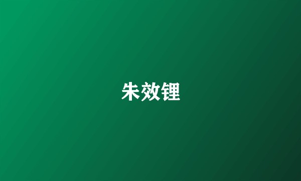 朱效锂