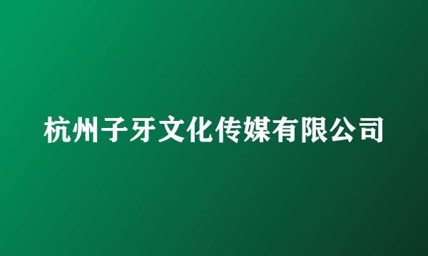 杭州子牙文化传媒有限公司
