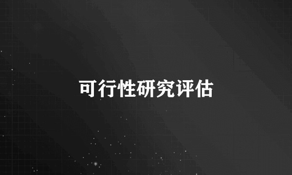 可行性研究评估