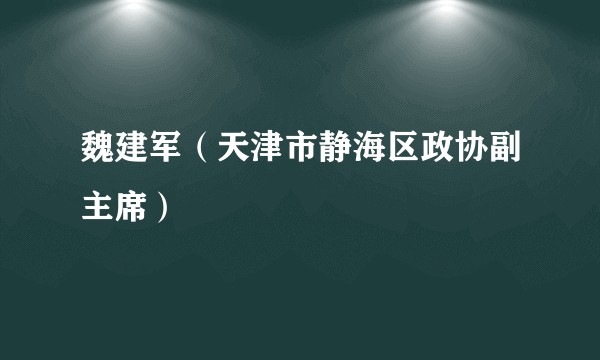 魏建军（天津市静海区政协副主席）