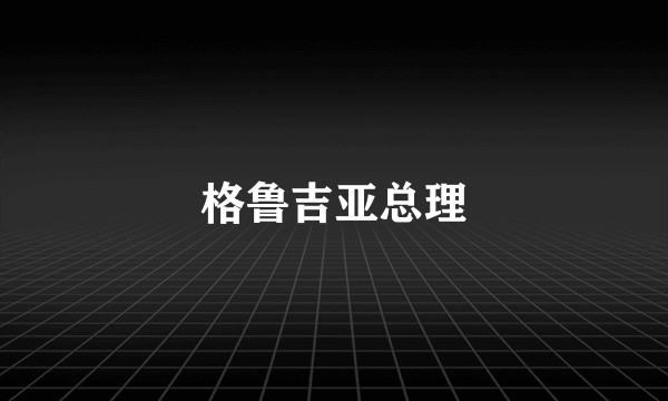 格鲁吉亚总理