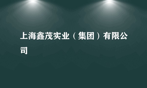 上海鑫茂实业（集团）有限公司