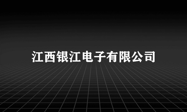 江西银江电子有限公司