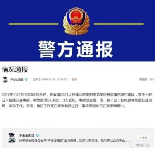 11·16安阳车辆连撞事故
