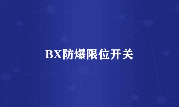 BX防爆限位开关