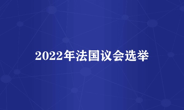 2022年法国议会选举