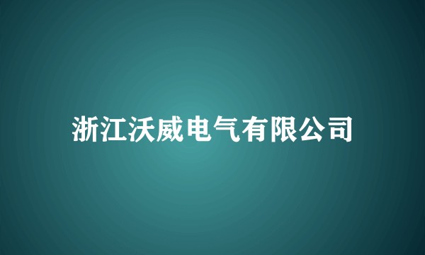 浙江沃威电气有限公司