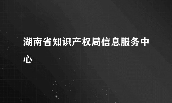湖南省知识产权局信息服务中心
