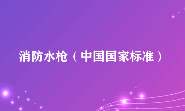 消防水枪（中国国家标准）