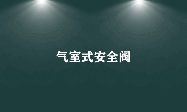 气室式安全阀
