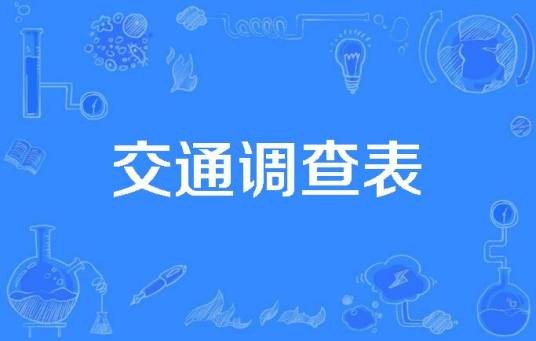 交通调查表